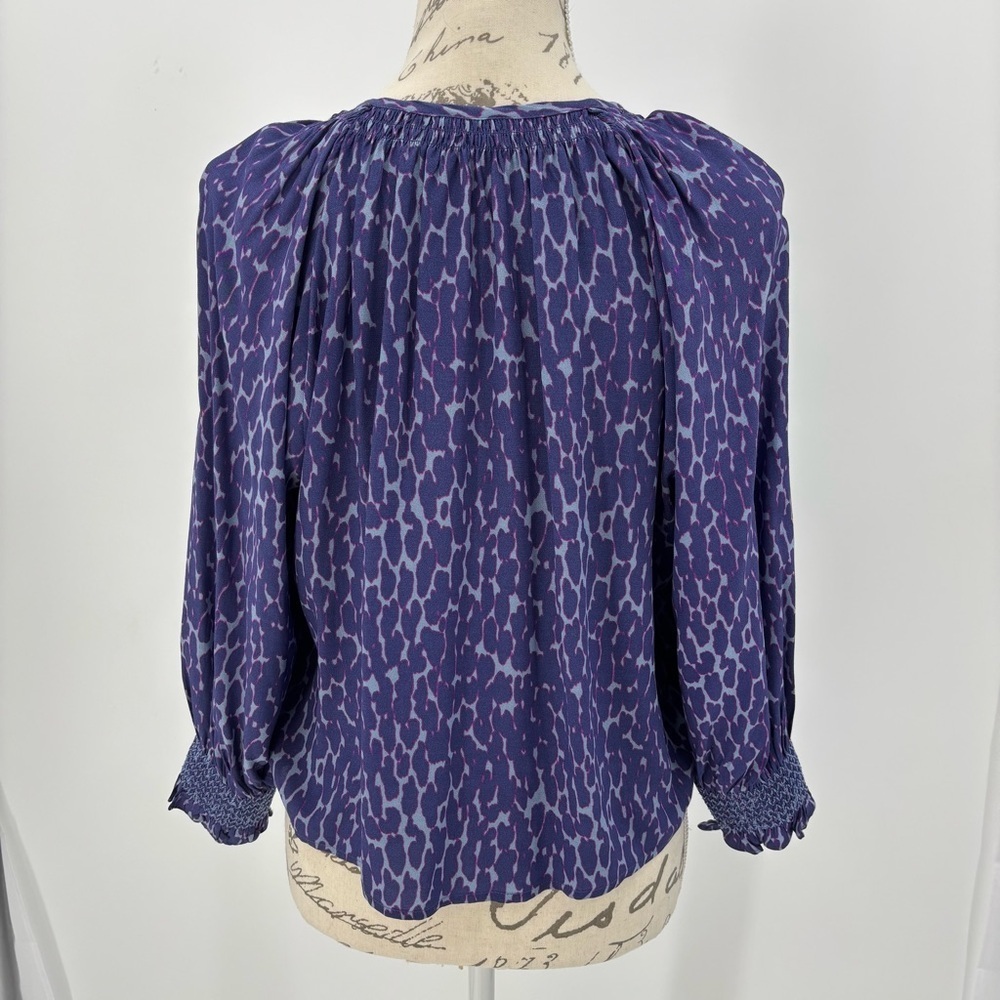 Rails Purple Smocked Blouse with Relaxed Fit - Picture 10 of 15